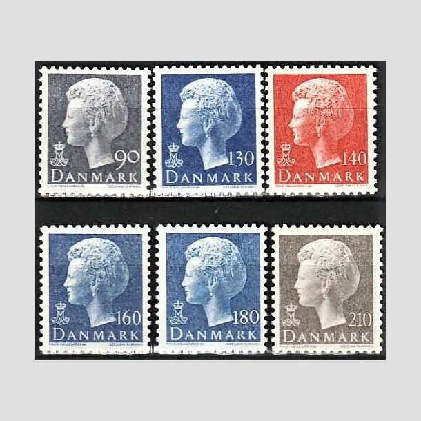 FRIMRKER DANMARK | 1975-80 - AFA 586,676,698,706 mv. - Dronning Margrethe - 90,130,140,160,180,210 re - Postfrisk