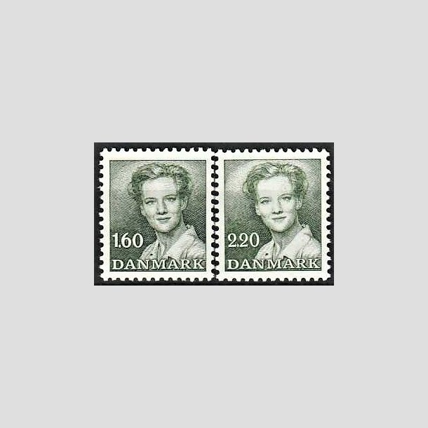 FRIMRKER DANMARK | 1982-83 - AFA 756,773 - Dronning Margrethe - 1,60 og 2,20 kr. grn - Postfrisk