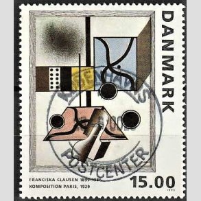 FRIMRKER DANMARK | 1993 - AFA 1058 - Maleriserie 6. - 15,00 Kr. Franciska Clausen - Pragt Stemplet