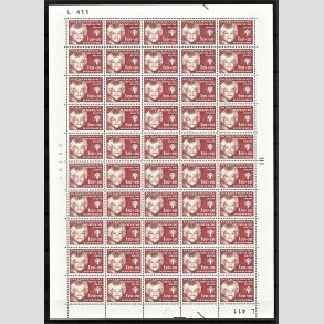 FRIMRKER DANMARK | 1979 - AFA 671 - Brner - 120 + 20 re rd/rdbrun 50 stk. i ufoldet helark - Postfrisk