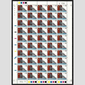 FRIMRKER DANMARK | 1990 - AFA 965 - Europamrker - 4,75 Kr. flerfarvet 50 stk. i ufoldet helark - Postfrisk