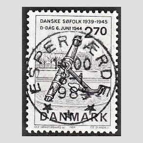 FRIM�RKER DANMARK | 1984 - AFA 805 - Normandiets invation danske skibe - 2,70 Kr. brun - Pragt Stemplet