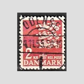 FRIMRKER DANMARK | 1946-47 - AFA 294 - Rigsvben 2 Kr. rd - Lux Stemplet
