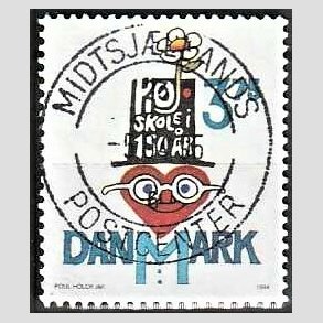 FRIM�RKER DANMARK | 1994 - AFA 1083 - H�jskolebev�gelsen 150 �r - 3,75 Kr. flerfarvet - Pragt Stemplet