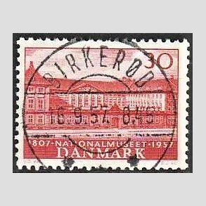 FRIM�RKER DANMARK | 1957 - AFA 370 - Nationalmuseets 150 �r - 30 �re r�d - Pragt Stemplet
