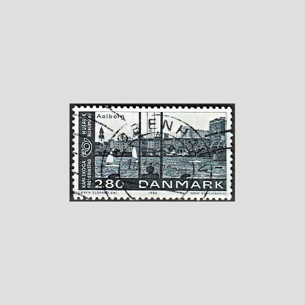 FRIMRKER DANMARK | 1986 - AFA 859 - Venskabsbyer - 2,80 Kr. bl - Pragt Stemplet