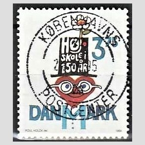 FRIM�RKER DANMARK | 1994 - AFA 1083 - H�jskolebev�gelsen 150 �r - 3,75 Kr. flerfarvet - Pragt Stemplet