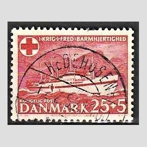 FRIMRKER DANMARK | 1951 - AFA 333 - Jutlandia 25 + 5 re rd - Lux Stemplet Hedehusene