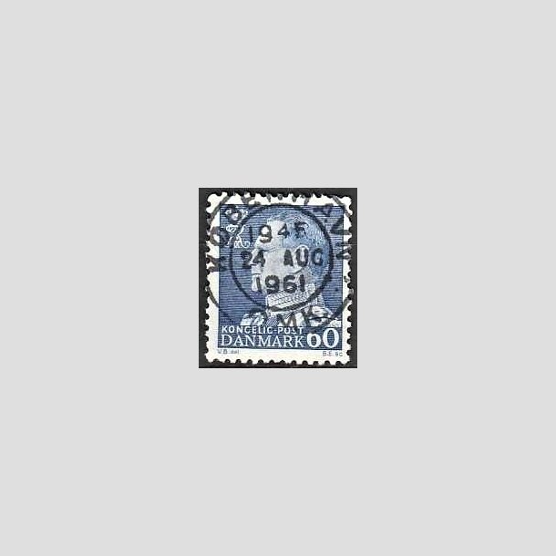 FRIMRKER DANMARK | 1961-62 - AFA 398 - Fr. IX 60 re bl - Pragt Stemplet