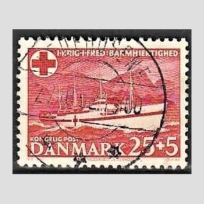FRIMRKER DANMARK | 1951 - AFA 333 - Jutlandia 25 + 5 re rd - Lux Stemplet