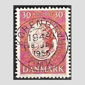 FRIM�RKER DANMARK | 1954 - AFA 357 - Kunstakademiet 200 �r - 30 �re r�d - Pragt Stemplet