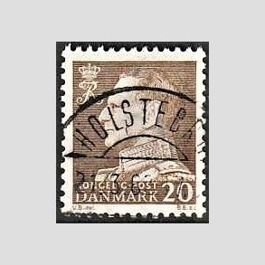 FRIMRKER DANMARK | 1961-62 - AFA 393 - Fr. IX 20 re brun - Pragt Stemplet