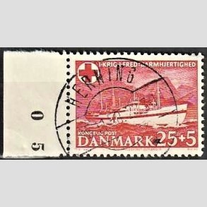 FRIMRKER DANMARK | 1951 - AFA 333 - Jutlandia 25 + 5 re rd - Lux Stemplet Herning
