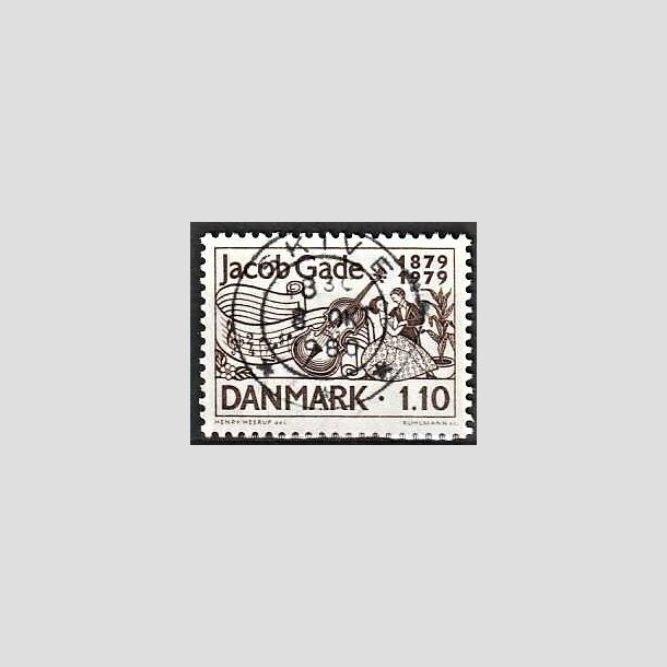 FRIMRKER DANMARK | 1979 - AFA 692 - Jacab Gade komponist - 1,10 Kr. brun - Pragt Stemplet