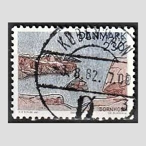 FRIM�RKER DANMARK | 1981 - AFA 734 - Sj�lland og �re - 230 �re flerfarvet - Pragt Stemplet K�benhavn