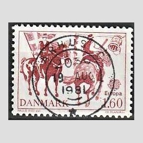 FRIM�RKER DANMARK | 1981 - AFA 727 - Folklore - 1,60 Kr. r�d - Pragt Stemplet