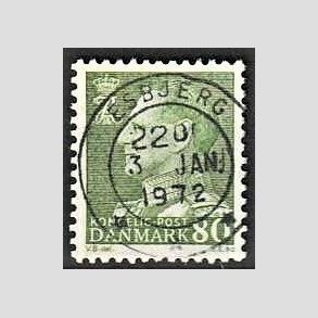 FRIMRKER DANMARK | 1967 - AFA 462F - Fr. IX 80 re grn - Lux Stemplet