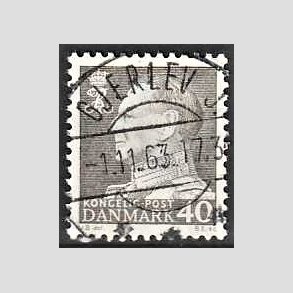 FRIMRKER DANMARK | 1961-62 - AFA 396 - Fr. IX 40 re gr - Pragt Stemplet