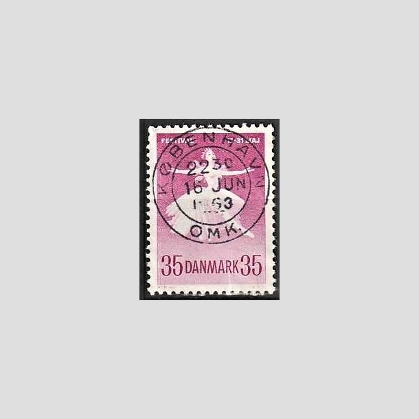 FRIMRKER DANMARK | 1959 - AFA 377 - Ballet og Musikfestival - 35 re rdlilla - Pragt Stemplet Kbenhavn