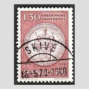 FRIM�RKER DANMARK | 1979 - AFA 673 - K�benhavns Universitet 500 �r - 1,30 Kr. r�d - Pragt Stemplet