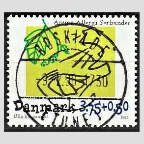 FRIMRKER DANMARK | 1997 - AFA 1146 - Astma-Allergi Forbundet - 3,75 + 0,50 Kr. flerfarvet - Pragt Stemplet 