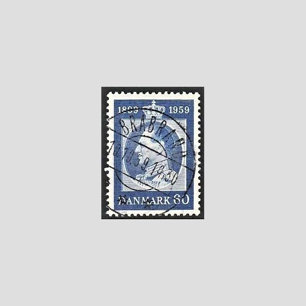 FRIMRKER DANMARK | 1959 - AFA 376 - Frederik IX 60 r - 60 re bl - Pragt Stemplet