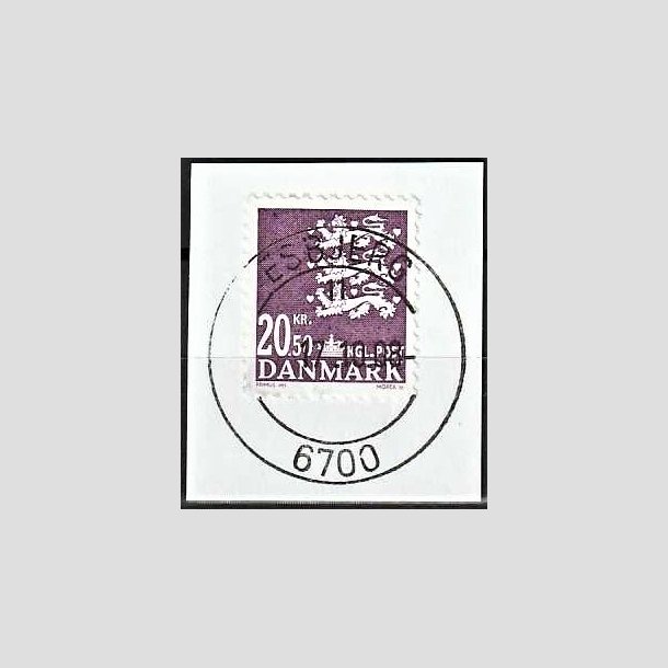 FRIMRKER DANMARK | 2008 - AFA 1532 - Lille Rigsvben - 20,50 Kr. violet p klip - Pragt Stemplet