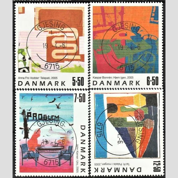 FRIMRKER DANMARK | 2005 - AFA 1439-1442 - Frimrkekunst 8. - 5,50-12,50 Kr. i st - Pragt Stemplet