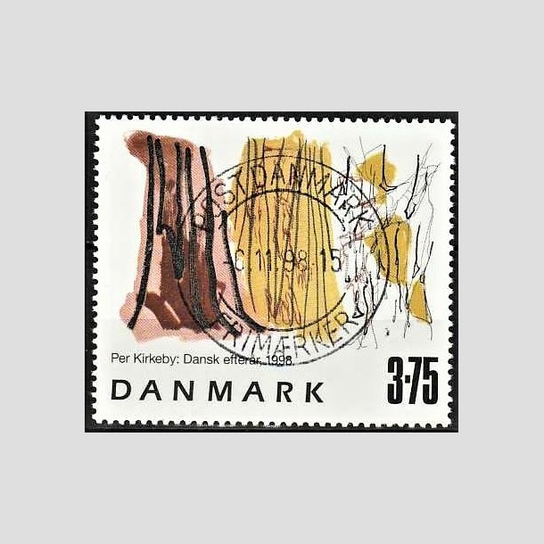 FRIMRKER DANMARK | 1998 - AFA 1187 - Frimrkekunst 1. - 3,75 Kr. Dansk efterr flerfarvet - Pragt Stemplet