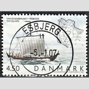 FRIM�RKER DANMARK | 2004 - AFA 1400 - Vikingeskibsmuseet - 4,50 Kr. Testsejlads - Pragt Stemplet