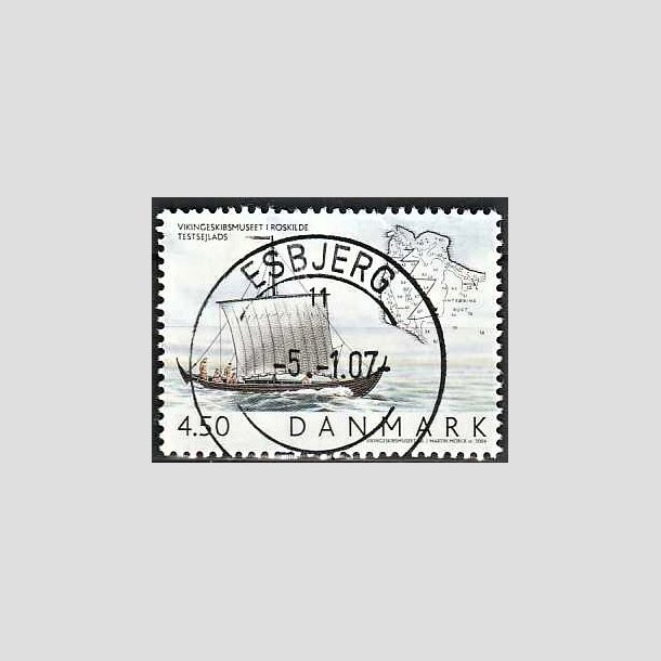 FRIMRKER DANMARK | 2004 - AFA 1400 - Vikingeskibsmuseet - 4,50 Kr. Testsejlads - Pragt Stemplet