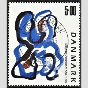 FRIMRKER DANMARK | 1998 - AFA 1188 - Mogens Andersen - 5,00 Kr. flerfarvet - Pragt Stemplet