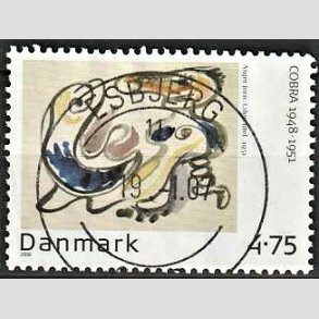FRIM�RKER DANMARK | 2006 - AFA 1484 - Cobra-malere 9. - 4,75 Kr. Asger Jorn - Pragt Stemplet
