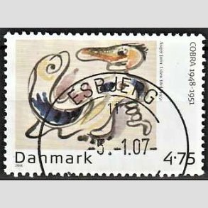 FRIM�RKER DANMARK | 2006 - AFA 1484 - Cobra-malere 9. - 4,75 Kr. Asger Jorn - Pragt Stemplet