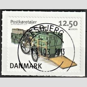 FRIM�RKER DANMARK | 2013 - AFA 1741 - Postk�ret�jer - 12,50 Kr. flerfarvet - Pragt Stemplet