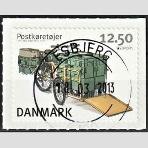 FRIM�RKER DANMARK | 2013 - AFA 1741 - Postk�ret�jer - 12,50 Kr. flerfarvet - Pragt Stemplet