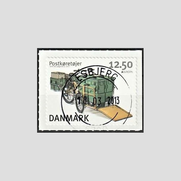 FRIMRKER DANMARK | 2013 - AFA 1741 - Postkretjer - 12,50 Kr. flerfarvet - Pragt Stemplet