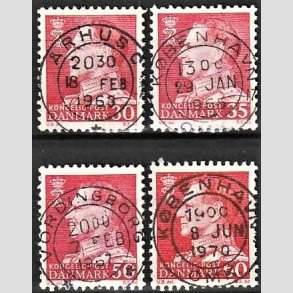 FRIMRKER DANMARK | 1961-67 - AFA 394,415,432,461 - Fr. IX 30-60 re rd - Lux Stemplet