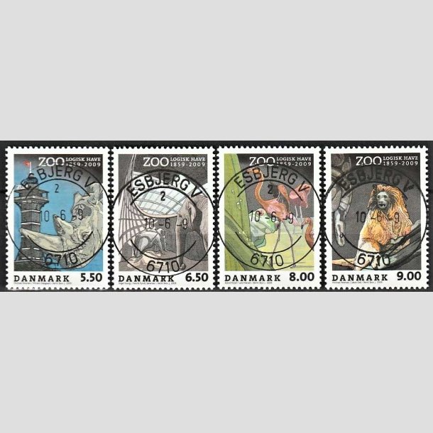 FRIMRKER DANMARK | 2009 - AFA 1578-1581 - Zoologisk Have - 5,50-9,00 Kr. flerfarvet i komplet st - Pragt Stemplet