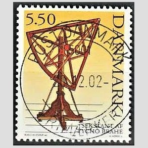 FRIM�RKER DANMARK | 1995 - AFA 1102 - Tycho Brahe - 5,50 Kr. flerfarvet - Lux Stemplet