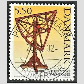 FRIM�RKER DANMARK | 1995 - AFA 1102 - Tycho Brahe - 5,50 Kr. flerfarvet - Lux Stemplet