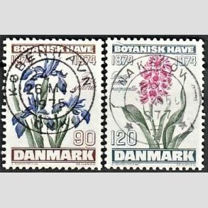 FRIM�RKER DANMARK | 1974 - AFA 577,578 - Botanisk Have 100 �r. - 90 + 120 �re i s�t - Pragt Stemplet