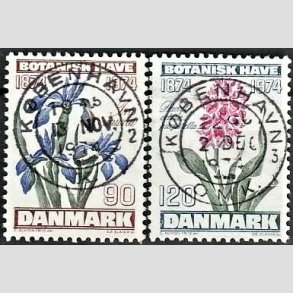 FRIM�RKER DANMARK | 1974 - AFA 577,578 - Botanisk Have 100 �r. - 90 + 120 �re i s�t - Pragt Stemplet