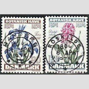 FRIM�RKER DANMARK | 1974 - AFA 577,578 - Botanisk Have 100 �r. - 90 + 120 �re i s�t - Pragt Stemplet