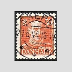 FRIMRKER DANMARK | 1942-44 - AFA 278 - Chr. X 30 re orange - Lux Stemplet Skern
