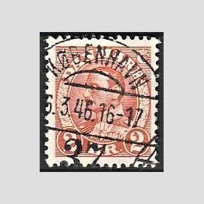 FRIMRKER DANMARK | 1934 - AFA 212 - Chr. X 2 Kr. brunrd - Lux Stemplet Kbenhavn