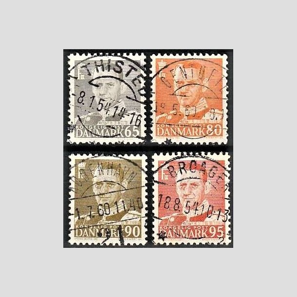 FRIMRKER DANMARK | 1952-53 - AFA 340,341,342,343 - Fr. IX 65-95 re - Lux Stemplet