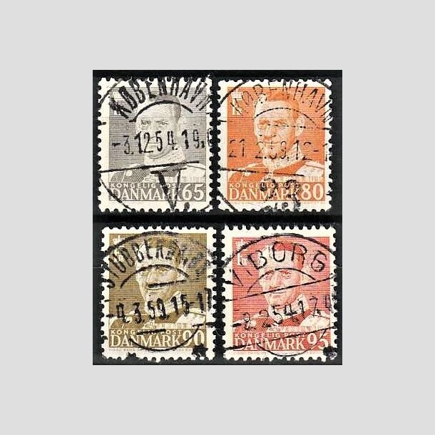 FRIMRKER DANMARK | 1952-53 - AFA 340,341,342,343 - Fr. IX 65-95 re - Lux Stemplet