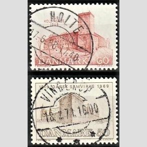 FRIM�RKER DANMARK | 1968 - AFA 471,483 - Koldinghus og Kronborg slot - 60 + 50 �re - Pragt Stemplet