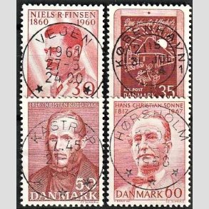 FRIM�RKER DANMARK | 1960 - AFA 387,423,444,466 - Niels R. Finsen mv. - 30-60 �re - Pragt Stemplet